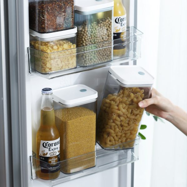 Stackable Square Moisture-proof Plastic Airtight Jar for Cereal - 图片 3