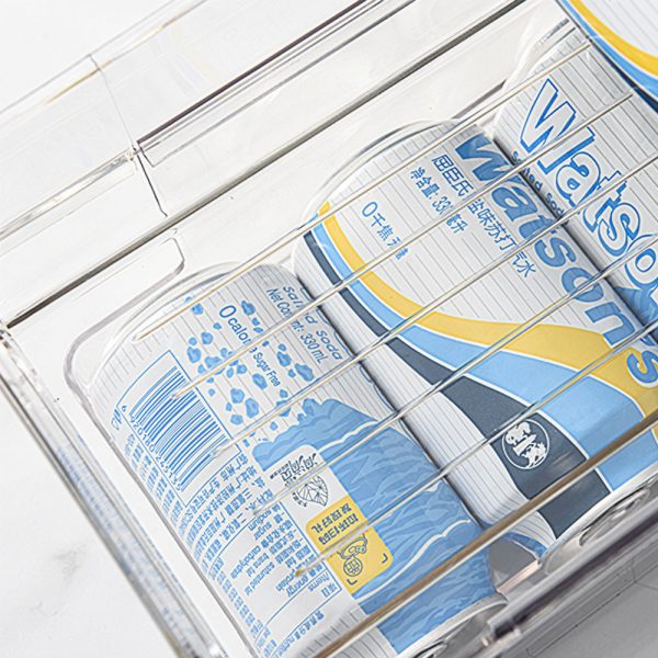 2-tier Auto Rolling Soda Can Organizer for Refrigerator Freezer - 图片 4