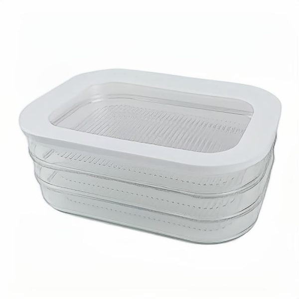 3 Tiers Fridge Food Storage Container for Ham and Cheese Slice - 图片 6