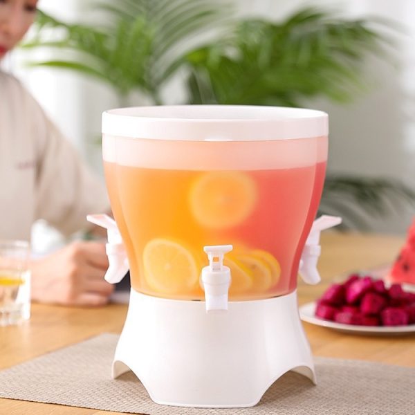 3-Compartment 360° Rotating Drink Dispenser – Multi-Drink Beverage Container with Dual Spouts - 图片 2