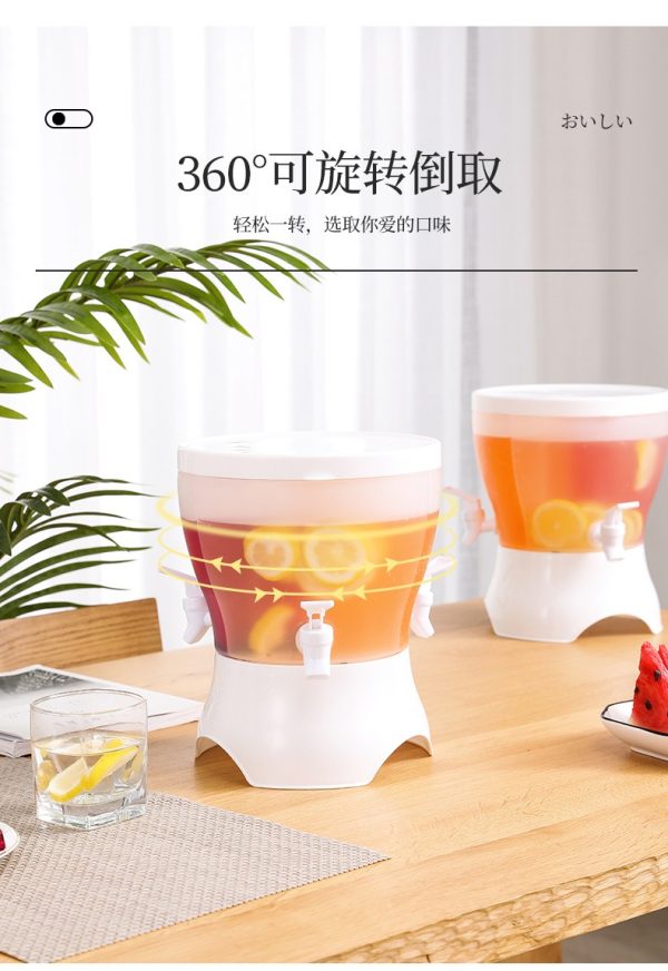3-Compartment 360° Rotating Drink Dispenser – Multi-Drink Beverage Container with Dual Spouts