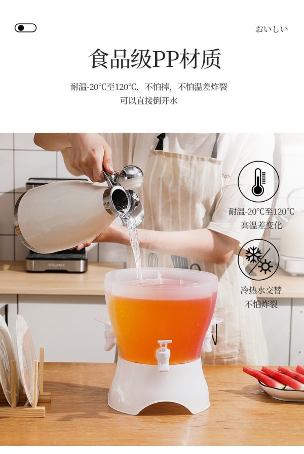 3-Compartment 360° Rotating Drink Dispenser – Multi-Drink Beverage Container with Dual Spouts - 图片 6